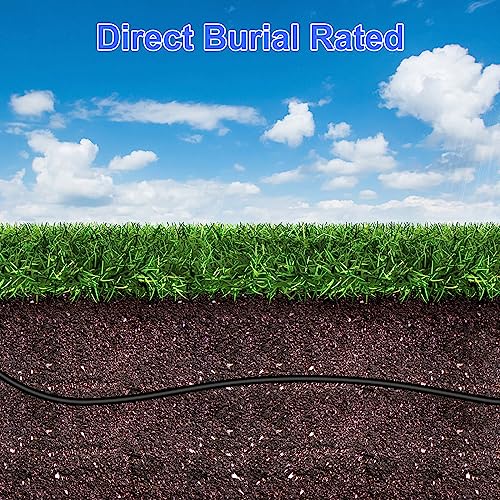 250FT Cat6 Outdoor Ethernet Cable, In-Ground, Heavy Duty Direct Burial, 24AWG CCA Patch Cord, POE, UTP, Waterproof, LLDPE UV Resistant, Network, Internet, LAN, Cat 6 Cable 250 Feet with 25 Cable Ties